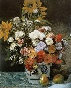 Pierre-Auguste Renoir Fleurs dans un pot en faience oil painting reproduction